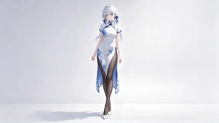 3k3D壁纸-好看 - 旗袍-美女「哲风壁纸」