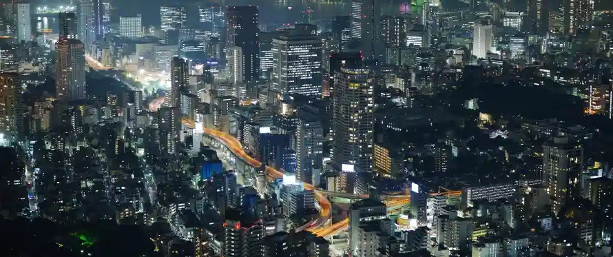 7k俯瞰壁纸-城市 - 夜晚-夜景「哲风壁纸」