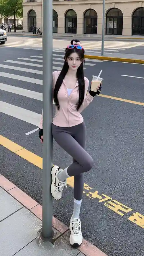 4k奶茶壁纸 - 户外 - 美女 - 街拍「哲风壁纸」