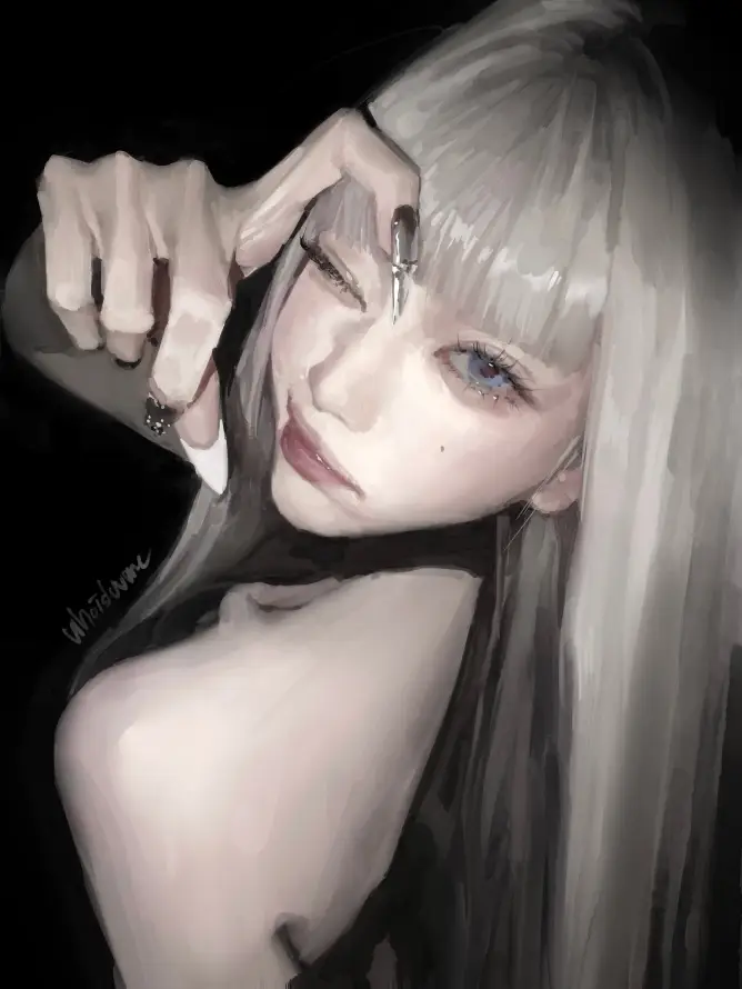4k厚涂壁纸 - 女 - 插画 - 泪痣「哲风壁纸」