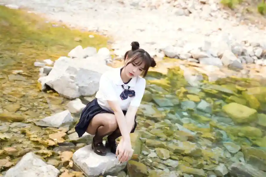 8k写真壁纸-jk - 小溪-少女「哲风壁纸」