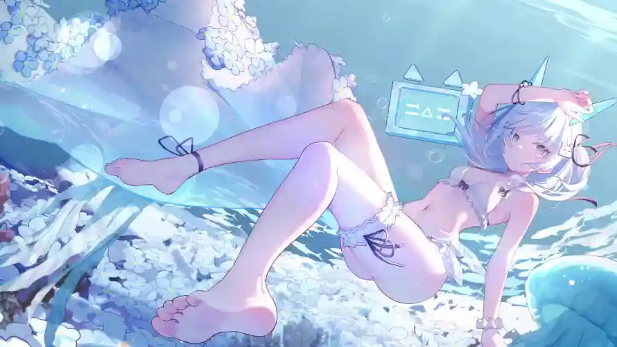 4k夏日壁纸-沙滩 - 泳装-海浪「哲风壁纸」