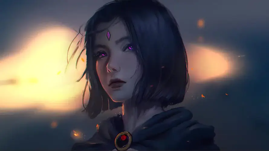 2k吊坠壁纸-女性 - 插画-渡鸦「哲风壁纸」