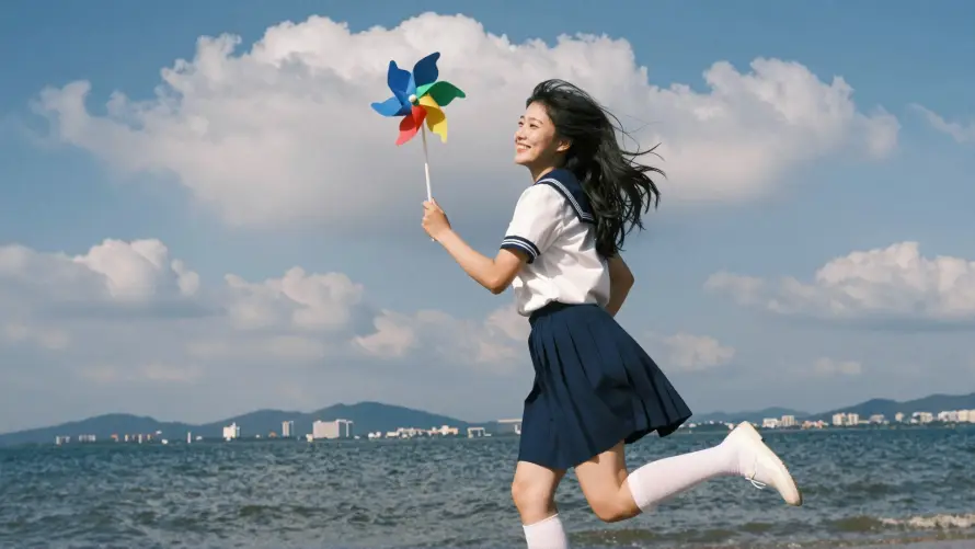 2k大海壁纸-奔跑 - 治愈-活力「哲风壁纸」