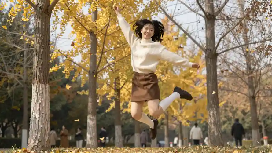 2k少女壁纸-户外 - 秋天-秋景「哲风壁纸」