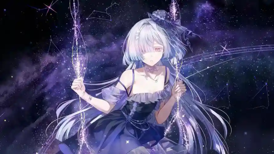 4k少女壁纸 - 星空 - 流星 - 秋千「哲风壁纸」