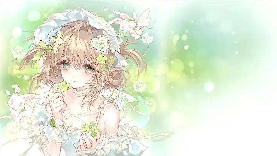 4k光斑壁纸-头饰 - 少女-插画「哲风壁纸」