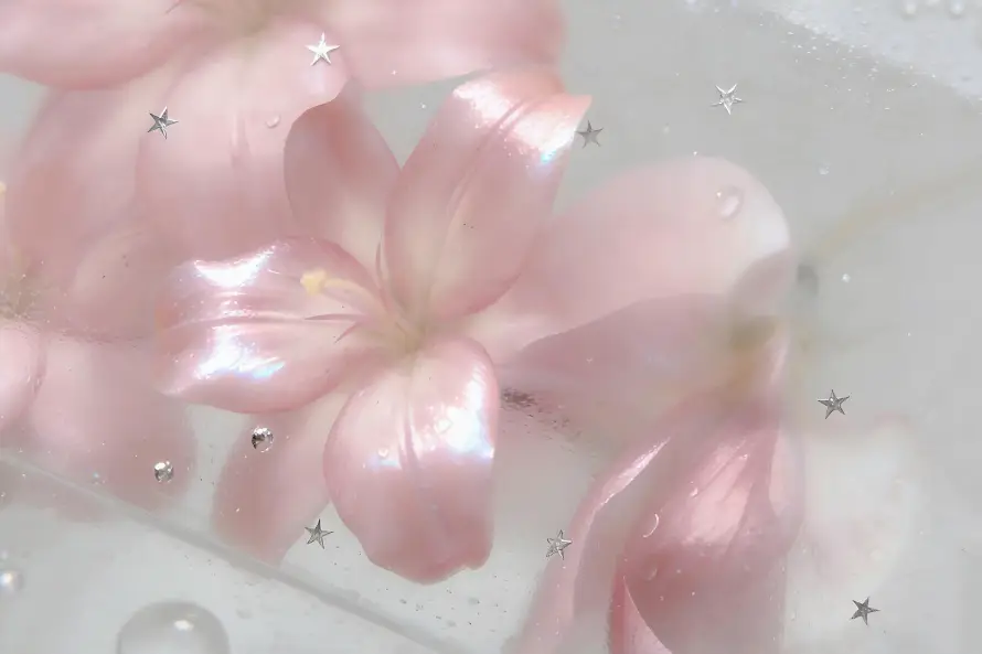 3k星芒壁纸-水晶 - 百合-粉色「哲风壁纸」