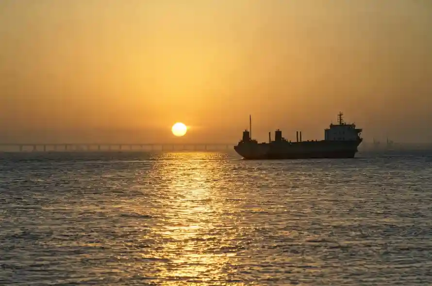 3k傍晚壁纸-夕阳 - 江面-波光「哲风壁纸」