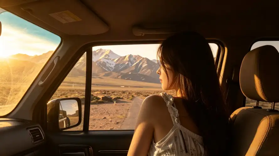 3k侧脸壁纸-好看 - 少女-旅行「哲风壁纸」