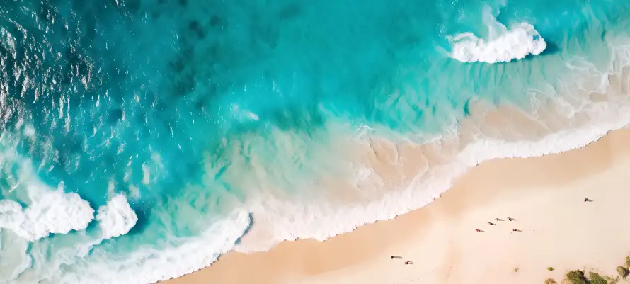 4k沙滩壁纸-浪花 - 海景-海水「哲风壁纸」