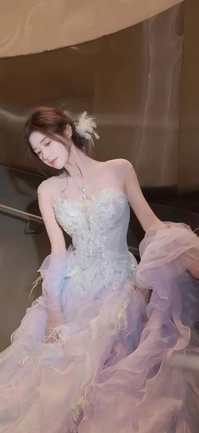 4k优雅壁纸 - 性感 - 盘发 - 礼服「哲风壁纸」