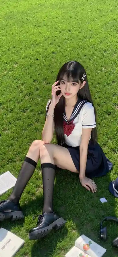 4k性感壁纸 - 户外 - 美女 - 草地「哲风壁纸」