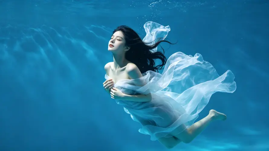 3k人像壁纸-写真 - 好看-水下「哲风壁纸」