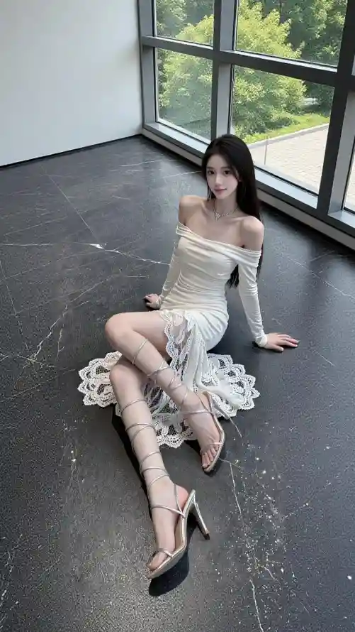 4k坐姿壁纸 - 好看 - 室内 - 美女「哲风壁纸」