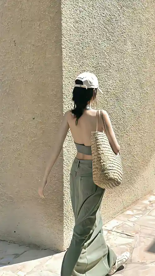 4k夏日壁纸 - 美女 - 背影 - 街头「哲风壁纸」