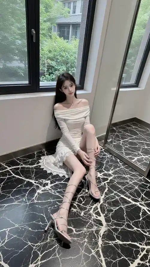 4k好看壁纸 - 室内 - 窗边 - 美女「哲风壁纸」