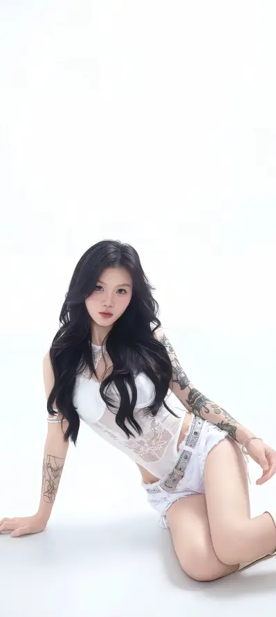 4k纹身壁纸 - 美女 - 花臂 - 个性穿搭「哲风壁纸」