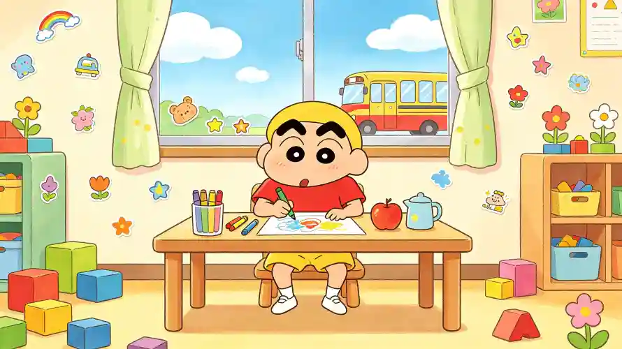 3k书桌壁纸-儿童 - 卡通-彩笔「哲风壁纸」