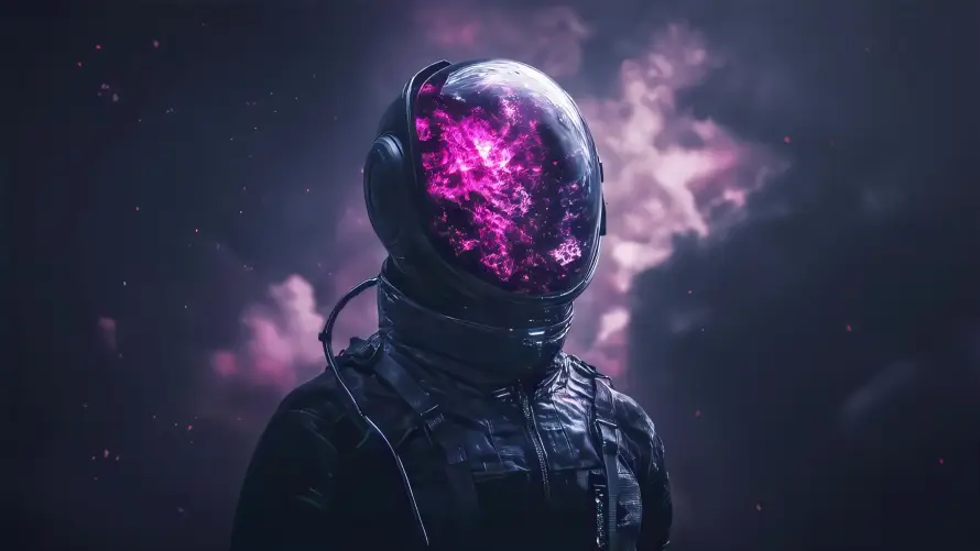 4k头盔壁纸-星空 - 科幻-宇航服「哲风壁纸」