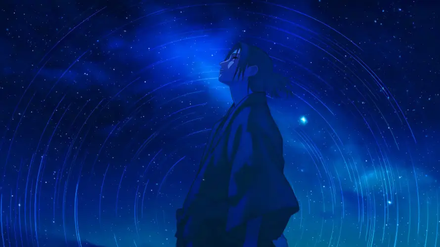 4k仰望壁纸-剪影 - 夜晚-宇宙「哲风壁纸」