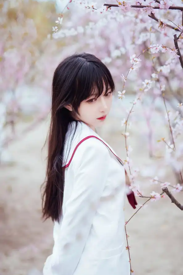 4k写真壁纸 - 制服 - 回头 - 少女「哲风壁纸」
