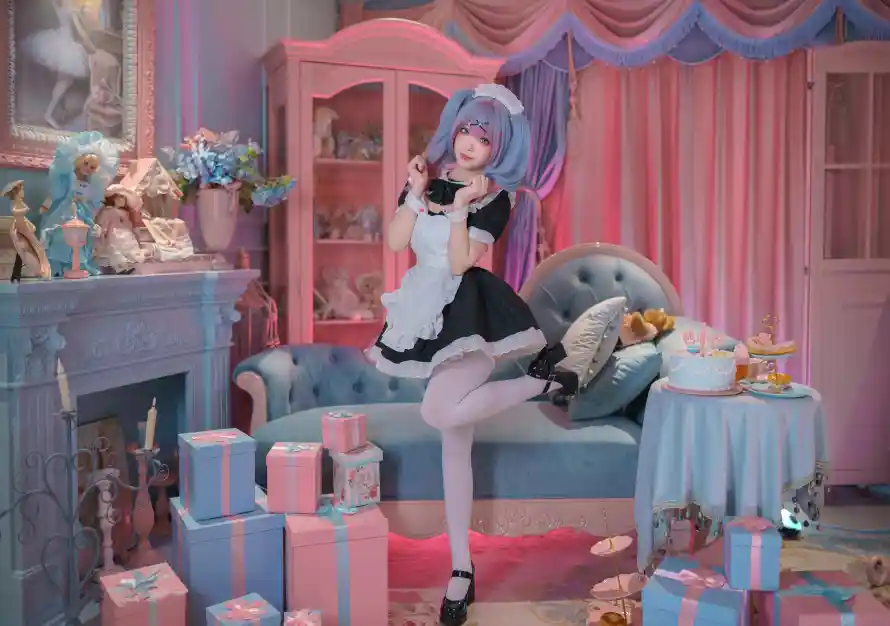 6k卡通壁纸-可爱 - 女仆-少女「哲风壁纸」