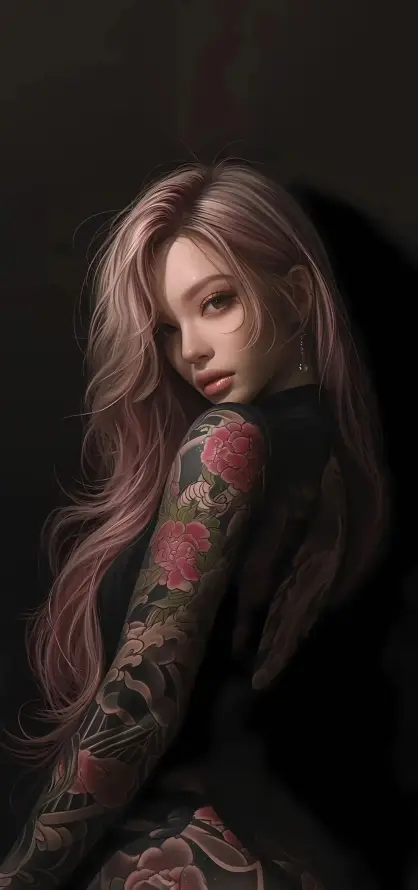 4k人像壁纸 - 女性 - 暗黑 - 玫瑰「哲风壁纸」