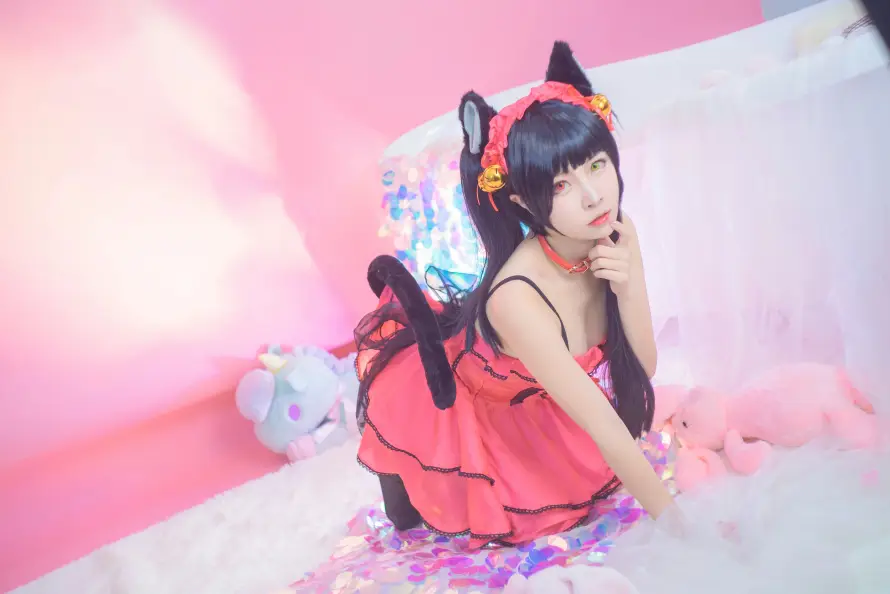6k吊带壁纸-猫尾 - 猫耳-萌系「哲风壁纸」