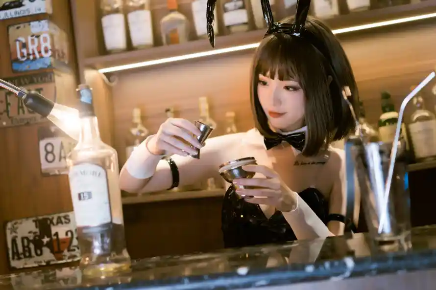 6k兔耳壁纸-写真 - 短发-美女「哲风壁纸」