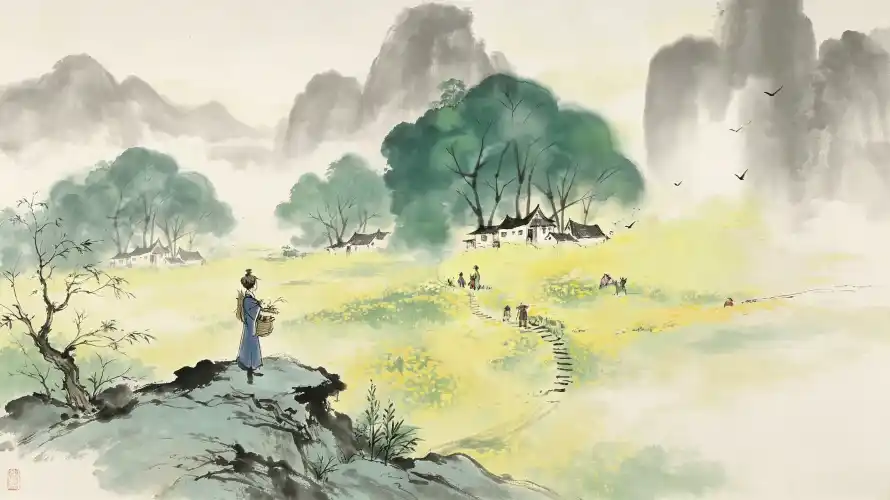 3k云雾壁纸-写意 - 古人-国画「哲风壁纸」