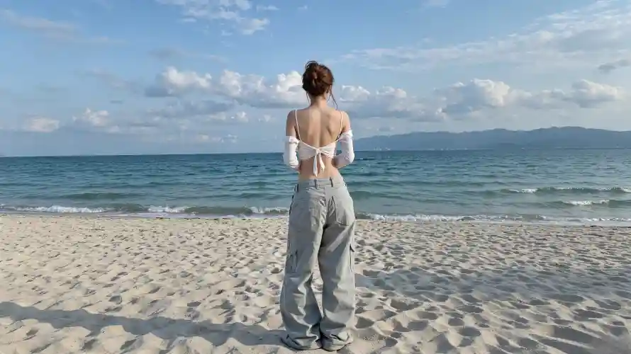 3k大海壁纸-女生 - 好看-度假「哲风壁纸」