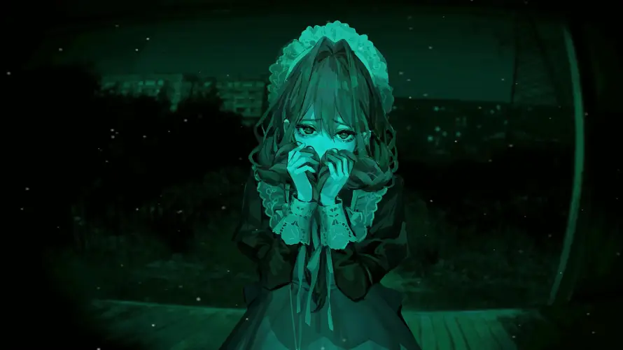 4k伤感壁纸-哭泣 - 头饰-少女「哲风壁纸」