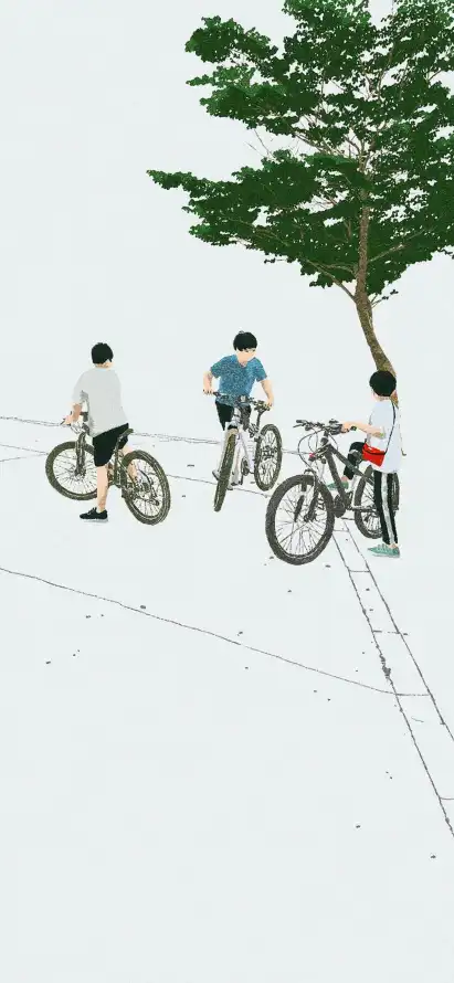 4k休闲壁纸 - 少年 - 户外 - 手绘「哲风壁纸」
