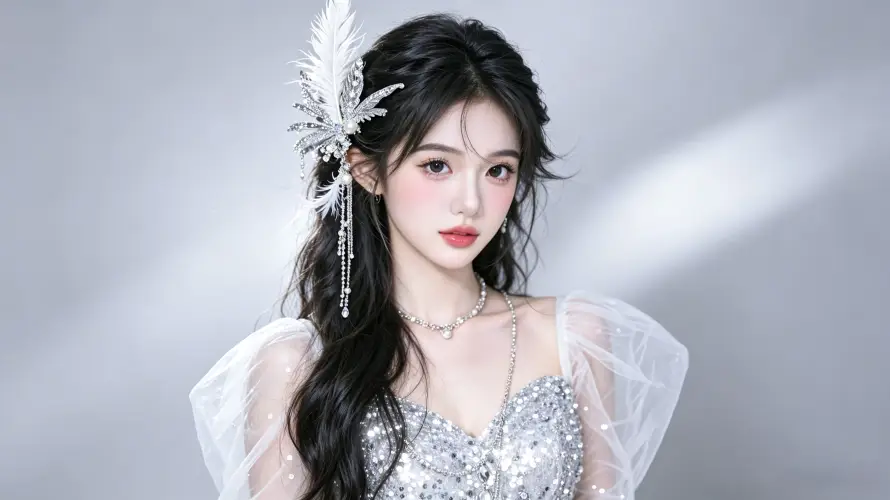 3k卷发壁纸-好看 - 红唇-美女「哲风壁纸」