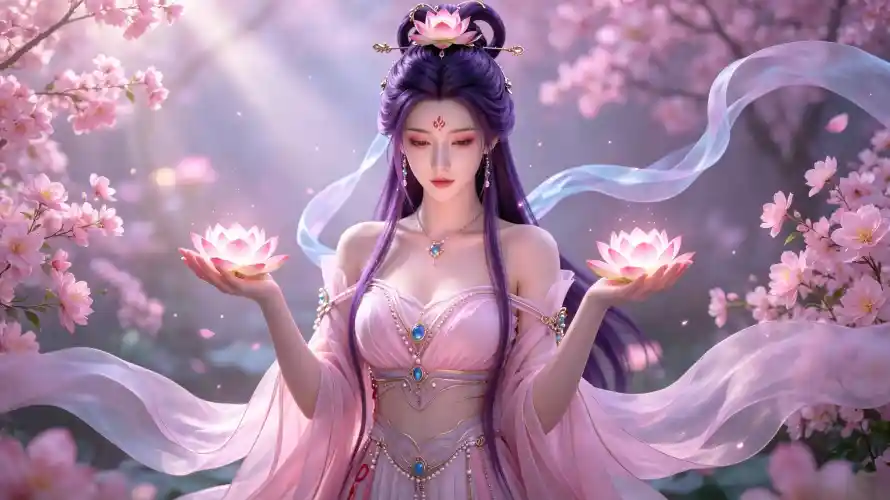 3k仙女壁纸-光影 - 古风-国漫「哲风壁纸」