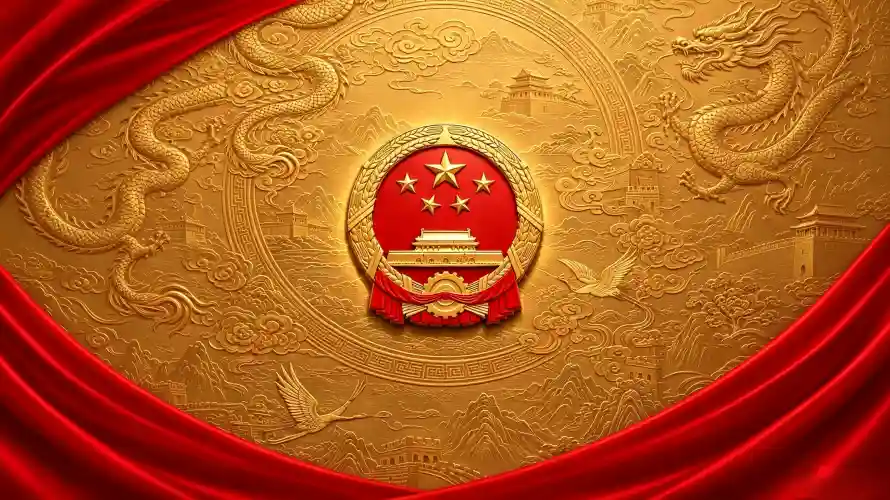 3k中国壁纸-国徽 - 庄重-金色「哲风壁纸」