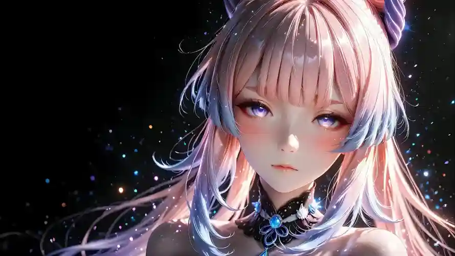 4k原神壁纸-星光 - 眨眼-长发「哲风壁纸」