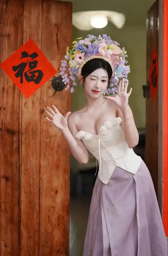 4k人像壁纸 - 写真 - 国风 - 木门「哲风壁纸」