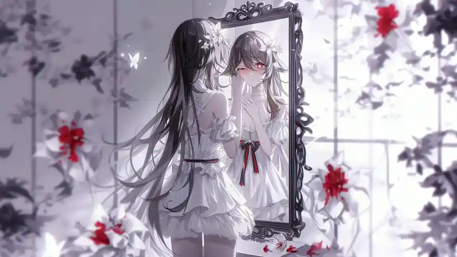 4k原神壁纸-少女 - 插画-白裙「哲风壁纸」