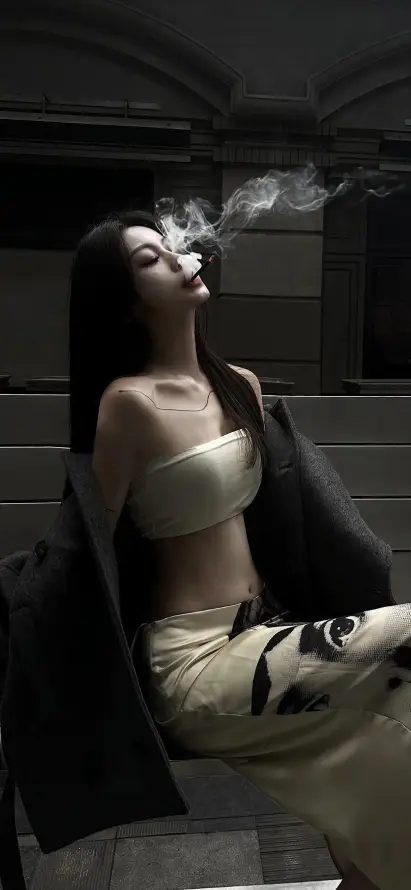 4k台阶壁纸 - 外套 - 女生 - 御姐「哲风壁纸」