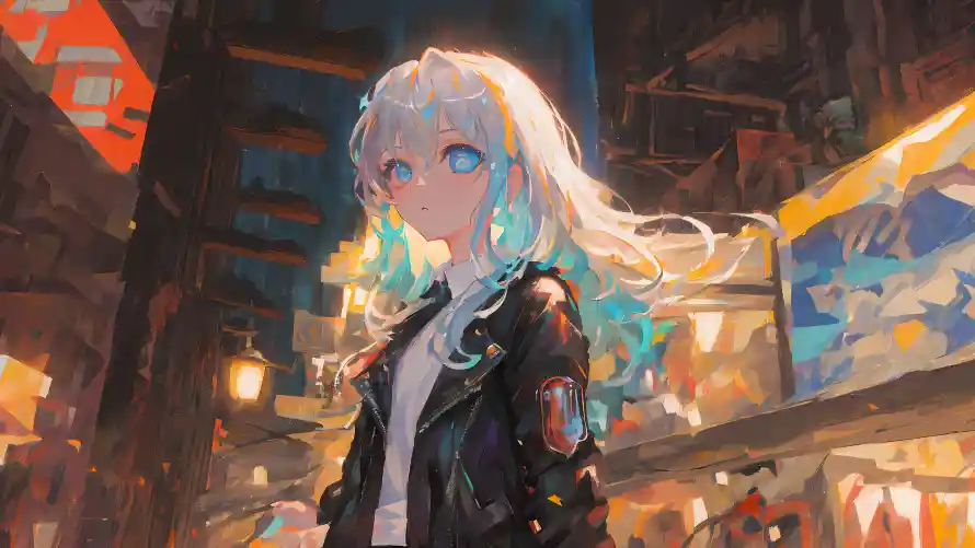 3kAI壁纸-动漫 - 夜景-少女「哲风壁纸」