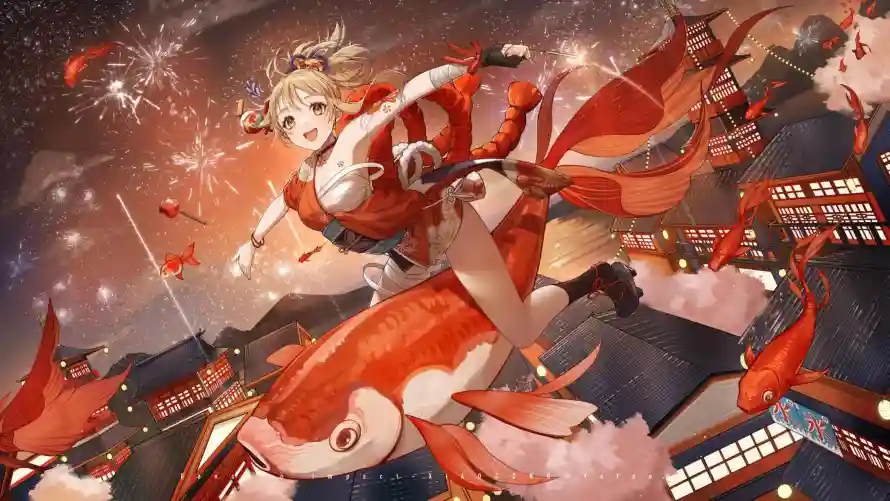 2k原神壁纸-宵宫 - 少女-烟花「哲风壁纸」
