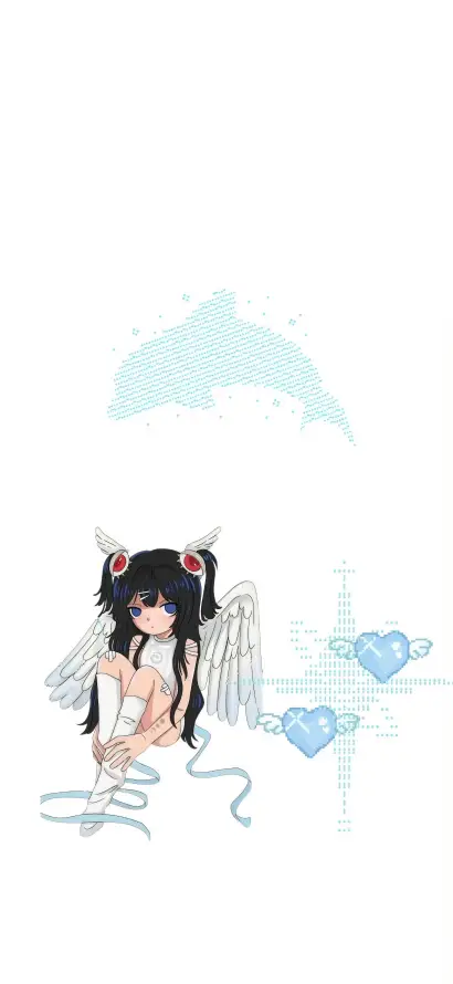 4k插画壁纸 - 日系 - 海豚 - 二次元「哲风壁纸」