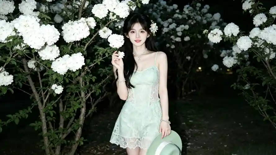 3k夜晚壁纸-好看 - 少女-帽子「哲风壁纸」