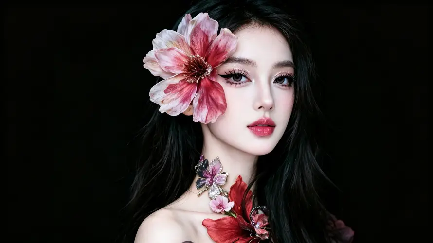3k人像壁纸-写真 - 好看-红唇「哲风壁纸」