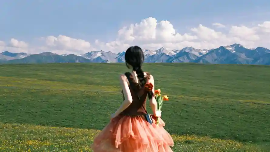 3k好看壁纸-少女 - 旷野-治愈「哲风壁纸」