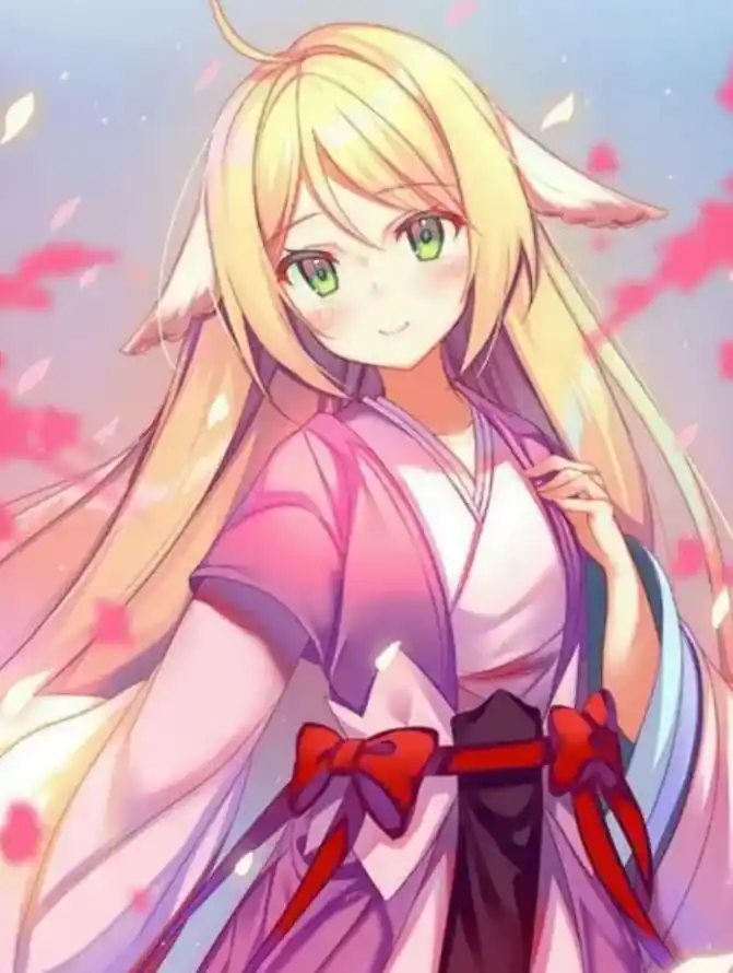 4k少女壁纸 - 狐妖 - 狐耳 - 花瓣「哲风壁纸」