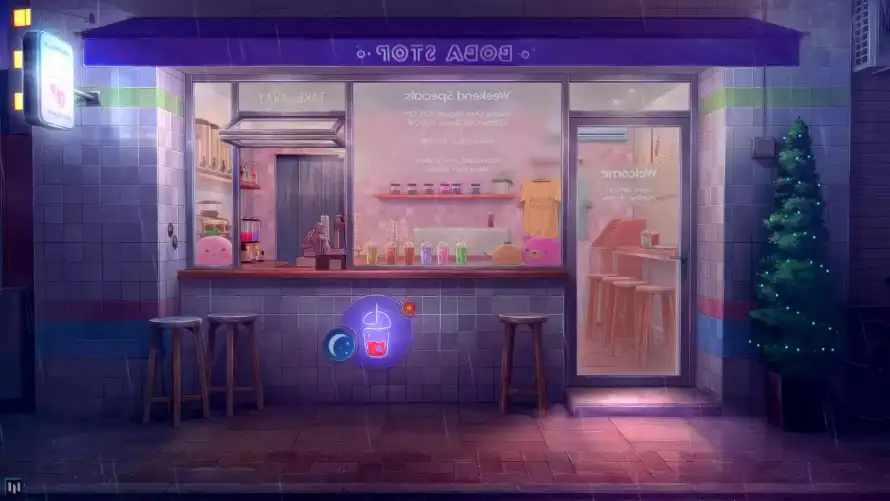 2k下雨壁纸-凳子 - 夜景-店铺「哲风壁纸」