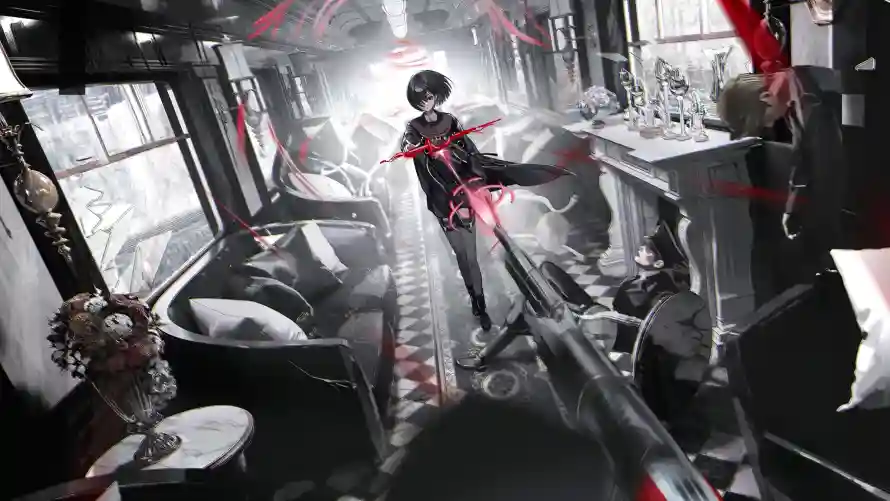 4k短发壁纸-血影 - 赤芒-麻匪「哲风壁纸」